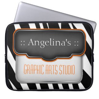 Unique "Puffy" Design Orange Custom Laptop Sleeve