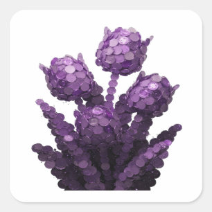 Unique Purple Abstract Sticker Art