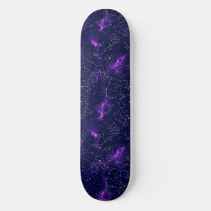 Unique Purple Astrology Design Skateboard