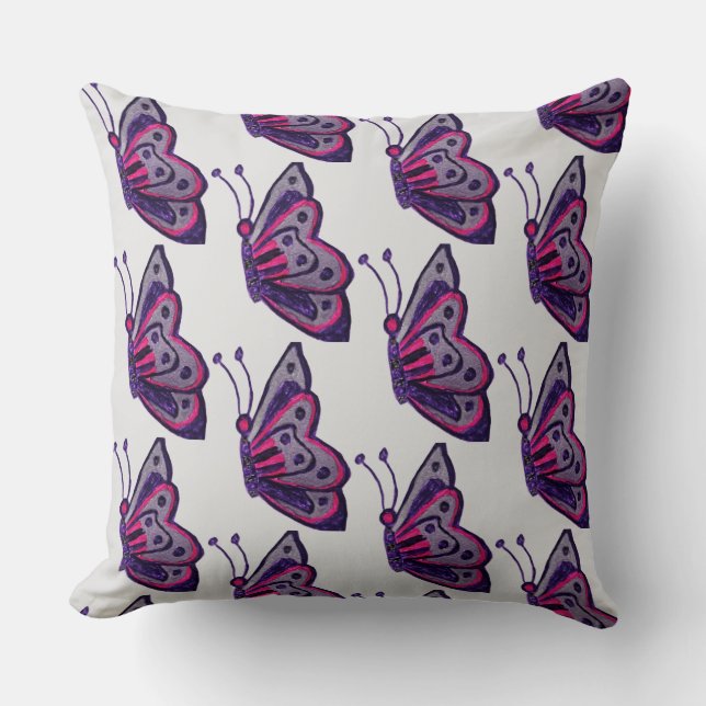 Unique purple butterfly cushion (Front)