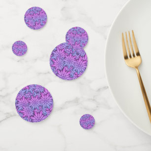 Unique Purple Floral Confetti