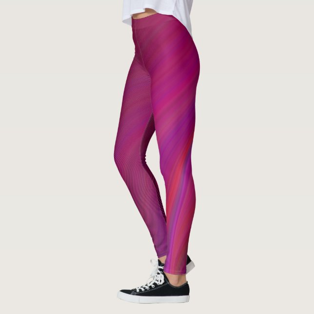 Unique Purple Leggings with Smooth Background (Left)