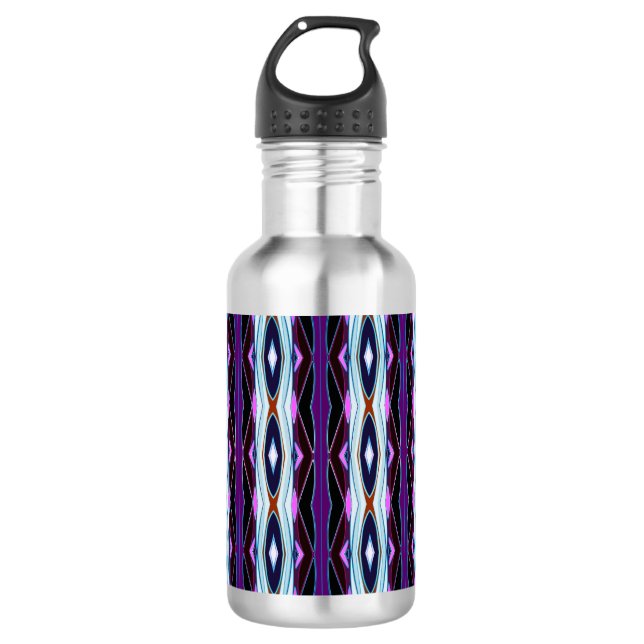 Unique Purple Pattern 532 Ml Water Bottle (Front)