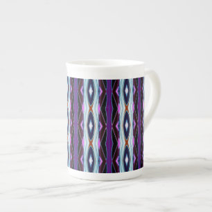 Unique Purple Pattern Bone China Mug