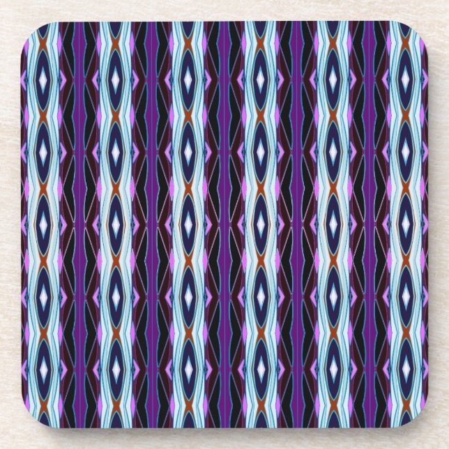 Unique Purple Pattern Coaster (Front)