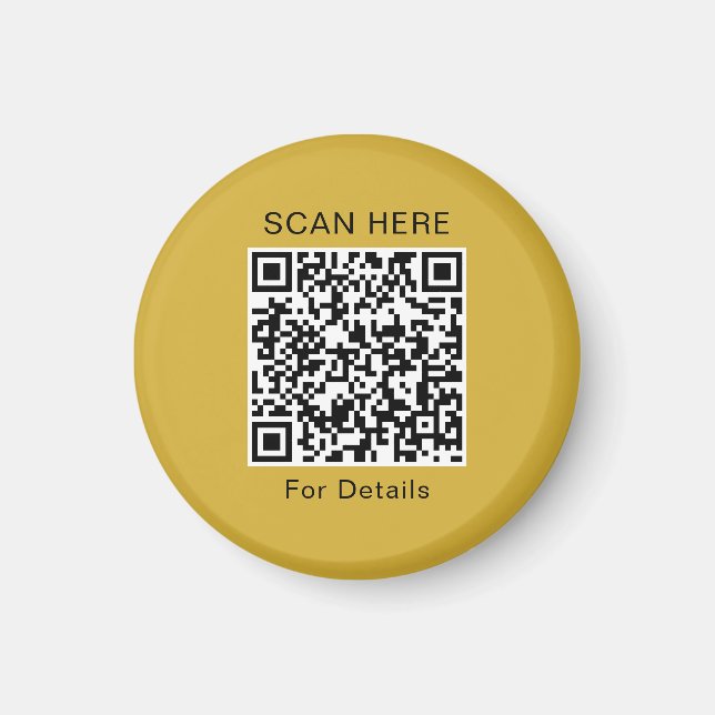 Unique QR Code Design Circle Magnet (Front)