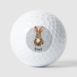 Unique Rabbit with Spotted Leopard Golf Balls