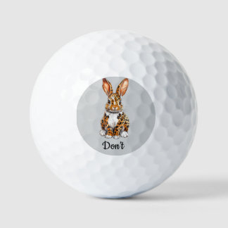 Unique Rabbit with Spotted Leopard Golf Balls