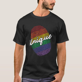 Unique Rainbow Fingerprint, LGBT T-Shirt