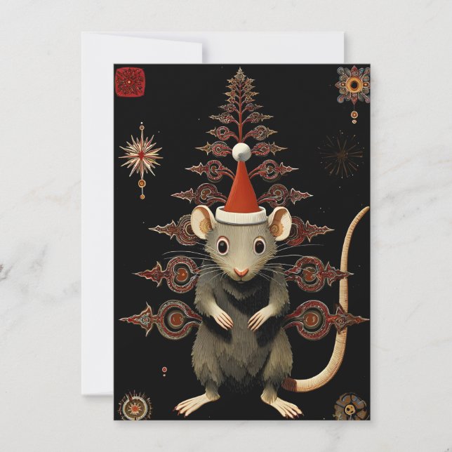 Unique Rat Christmas Cards (Front)