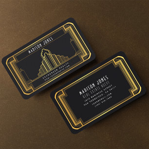Unique Real Estate Agent Art Deco Business Business Card