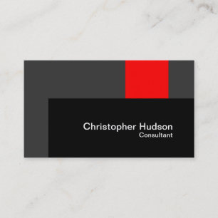 Unique Red Black Grey Photography Business Card