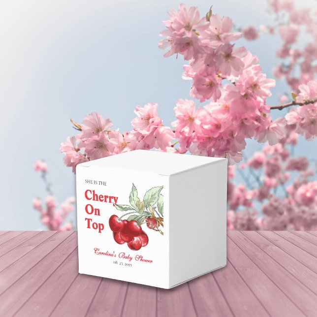 Unique Red Cherry on Top Baby shower  Favour Box (Creator Uploaded)