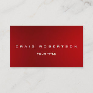 Unique Red Modern Consultant Manager Business Card