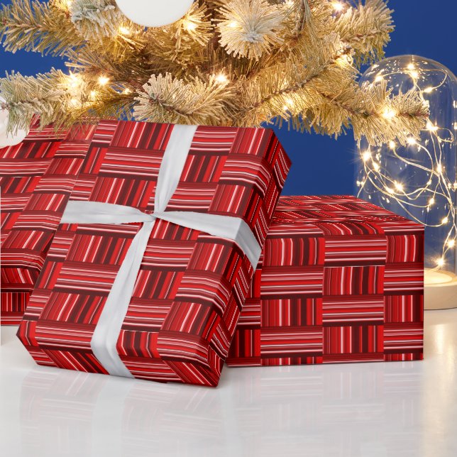 Unique Red Pattern Wrapping Paper (Holidays)