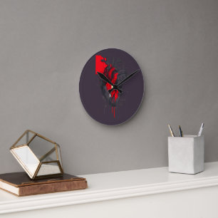 Unique Red Splatter Human Heart Wall Clock