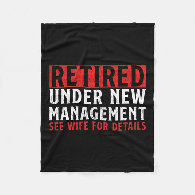 Unique Retirement Design For Men Dad Retiree Retir Fleece Blanket (Front)