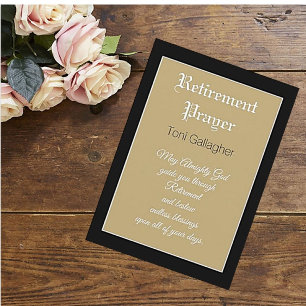 Unique Retirement Prayer custom card