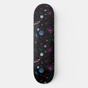 Unique Retro 80s Astrology Design Skateboard
