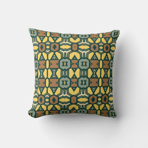 Unique retro geometrical pattern, vintage seamles cushion