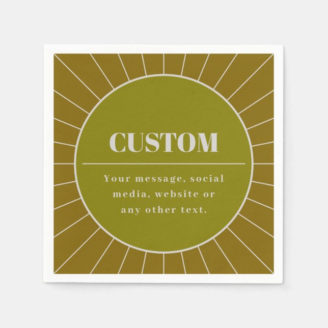 Unique Retro Inspired Editable Design Template Napkin (Front)