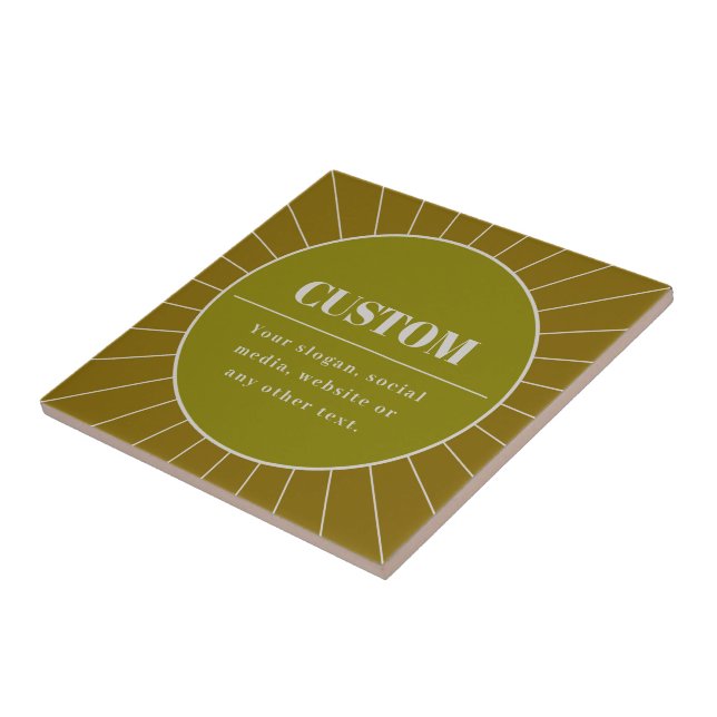 Unique Retro Inspired Editable Design Template Tile (Side)