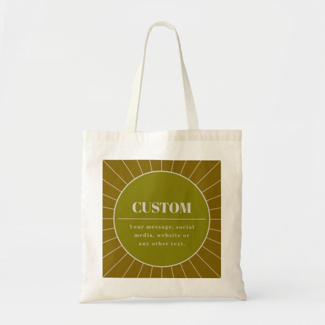 Unique Retro Inspired Editable Design Template Tote Bag (Front)