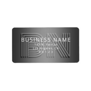 Unique Retro-Modern Monogram Return Address Label