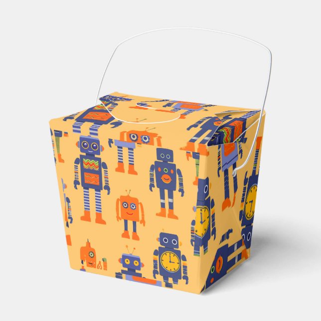 Unique robots and fun   Favour Box (Front Side)
