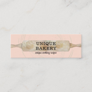 Unique Rolling Pin Bakery Elegant Professional Mini Business Card