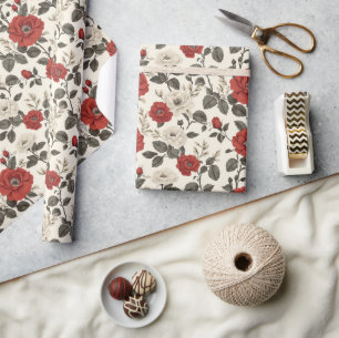 Unique Rose Modern Wrapping Paper