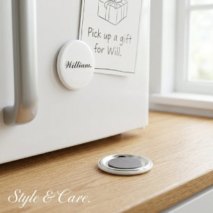 Unique Round Name Magnet for Daily Personal Touch