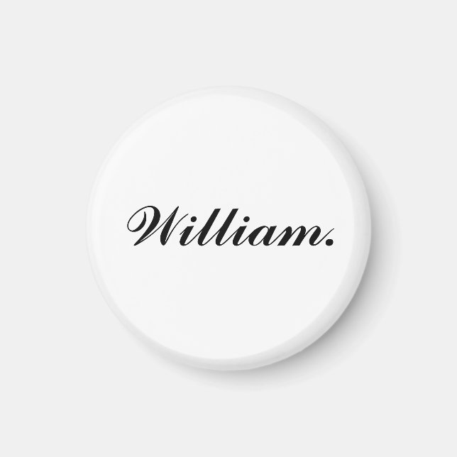 Unique Round Name Magnet for Daily Personal Touch (Front)