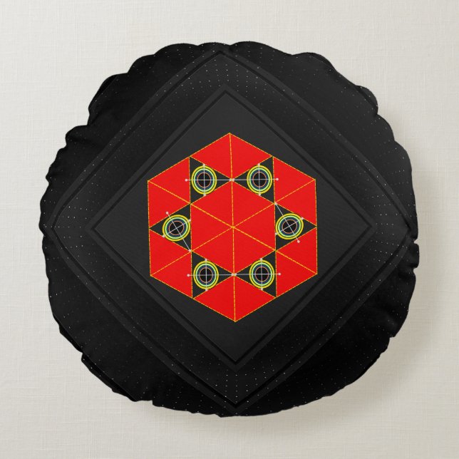 Unique Round Pillow Designs | Custom Decorative (Front)