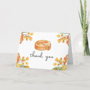 Unique Rustic Cutie Pumpkin Pie Fall Baby Shower Thank You Card