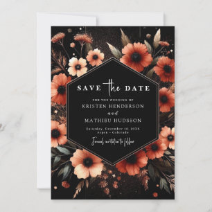 Unique Rustic Terracotta Wedding Save The Date