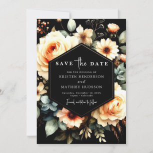 Unique Sage Peach Wedding Save The Date