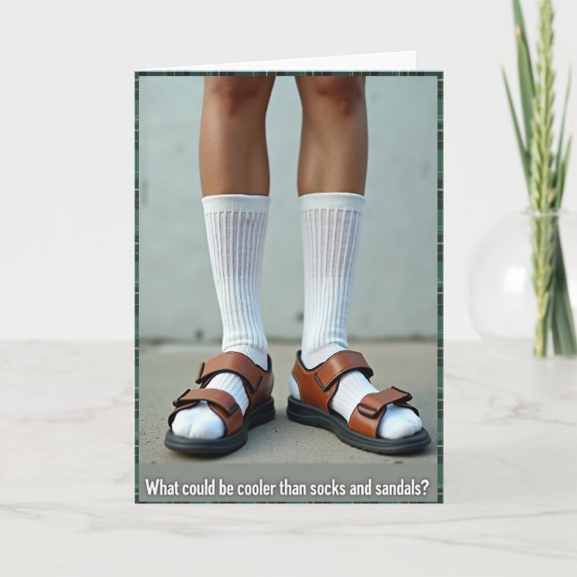 Unique Sandal Birthday Card (Front)