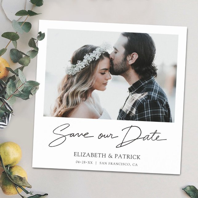 Unique Save the Date Wedding Photo Magnetic Invitation (Creator Uploaded)