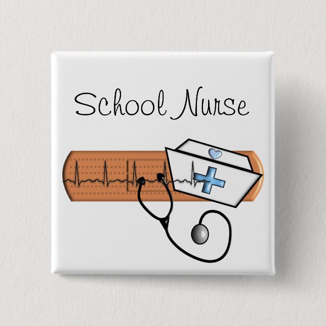 Unique School Nurse Gifts 15 Cm Square Badge (Front)