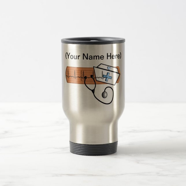 Unique School Nurse Gifts Travel Mug (Center)