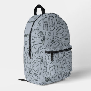Unique school objects backpack design