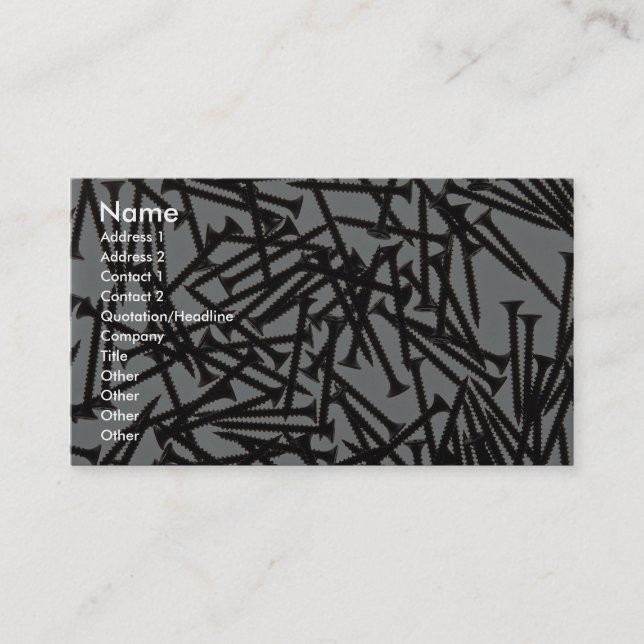 Unique Screws Business Card (Front)