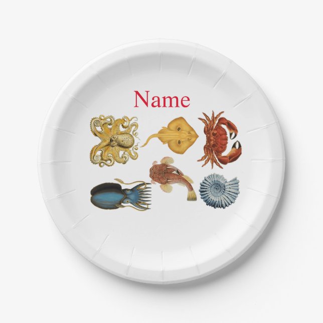 Unique Sea Beings Assortment Thunder_Cove Paper Plate (Front)
