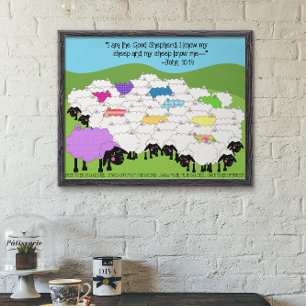 Unique Sheep Good Shepherd Poster
