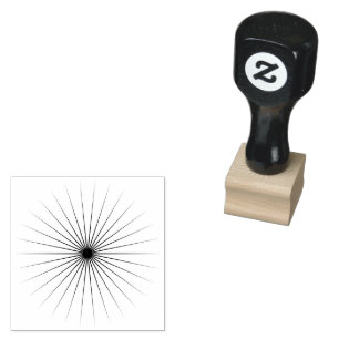 Unique Shining Star Crafted Wooden Rubber Stamp