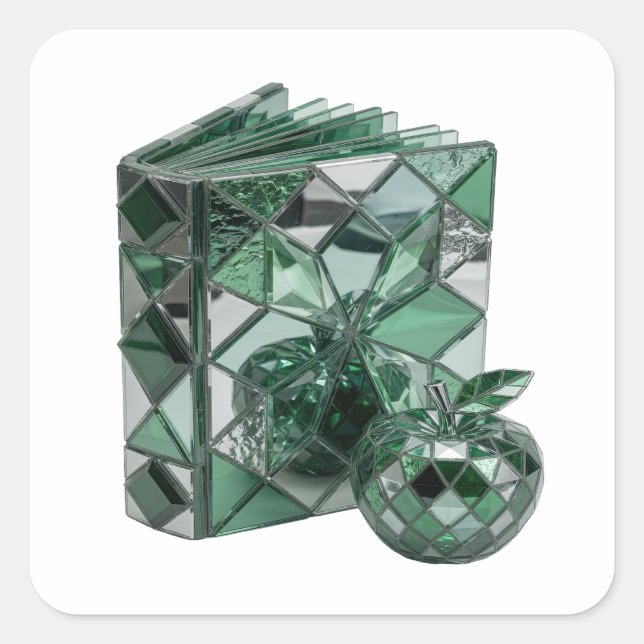 Unique Silver Abstract Sticker Motif (Front)