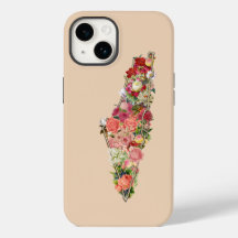 Unique simple Floral Palestine Map Case-Mate iPhon