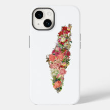 Unique simple Floral Palestine Map