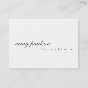 Unique Simple Trendy Cute Plain Consultant Business Card